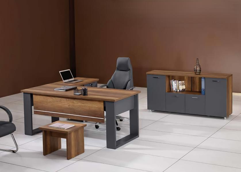 Schreibtisch Arbeitsfläche Kommode Couchtisch Sideboard Arbeitszimmer 5tlg.