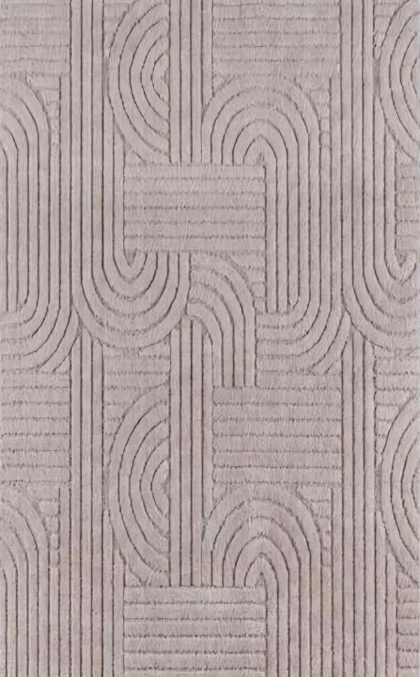 Teppich Wohnzimmer Abstraktes Geometrisches Muster Natur Creme Farbe
