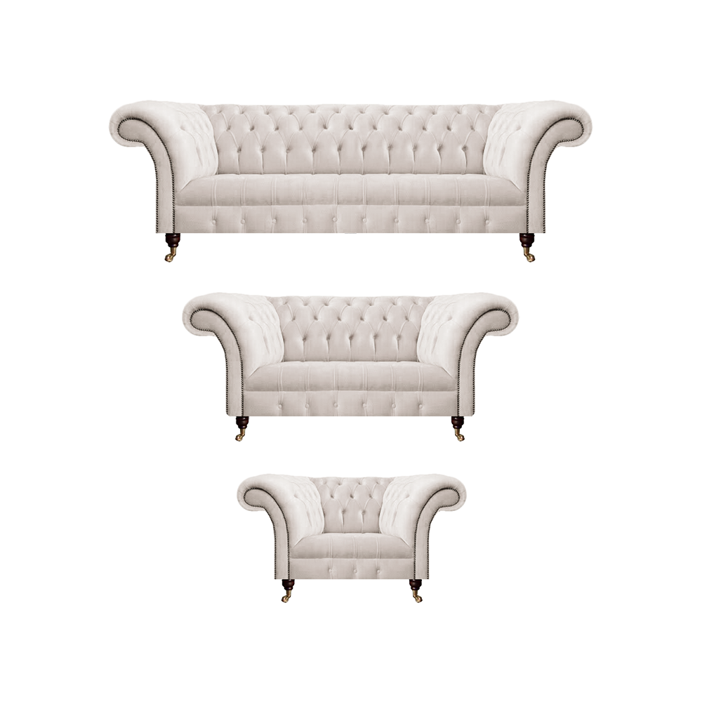 Sofagarnitur Sofas Set 3tlg Polstermöbel Wohnzimmer Einrichtung Chesterfield