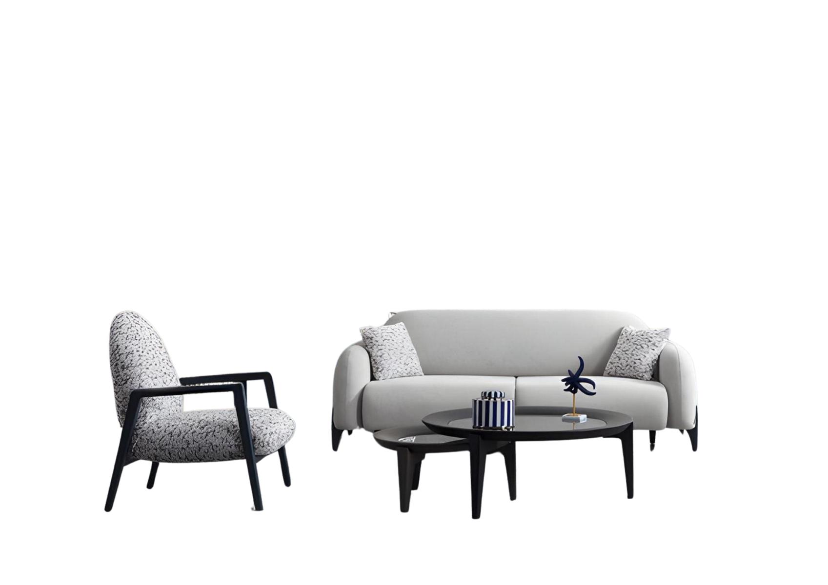Luxus Sofagarnitur 3+1 Sitzer Garnitur Sessel Sofas Sitz Polster Wohnzimmer