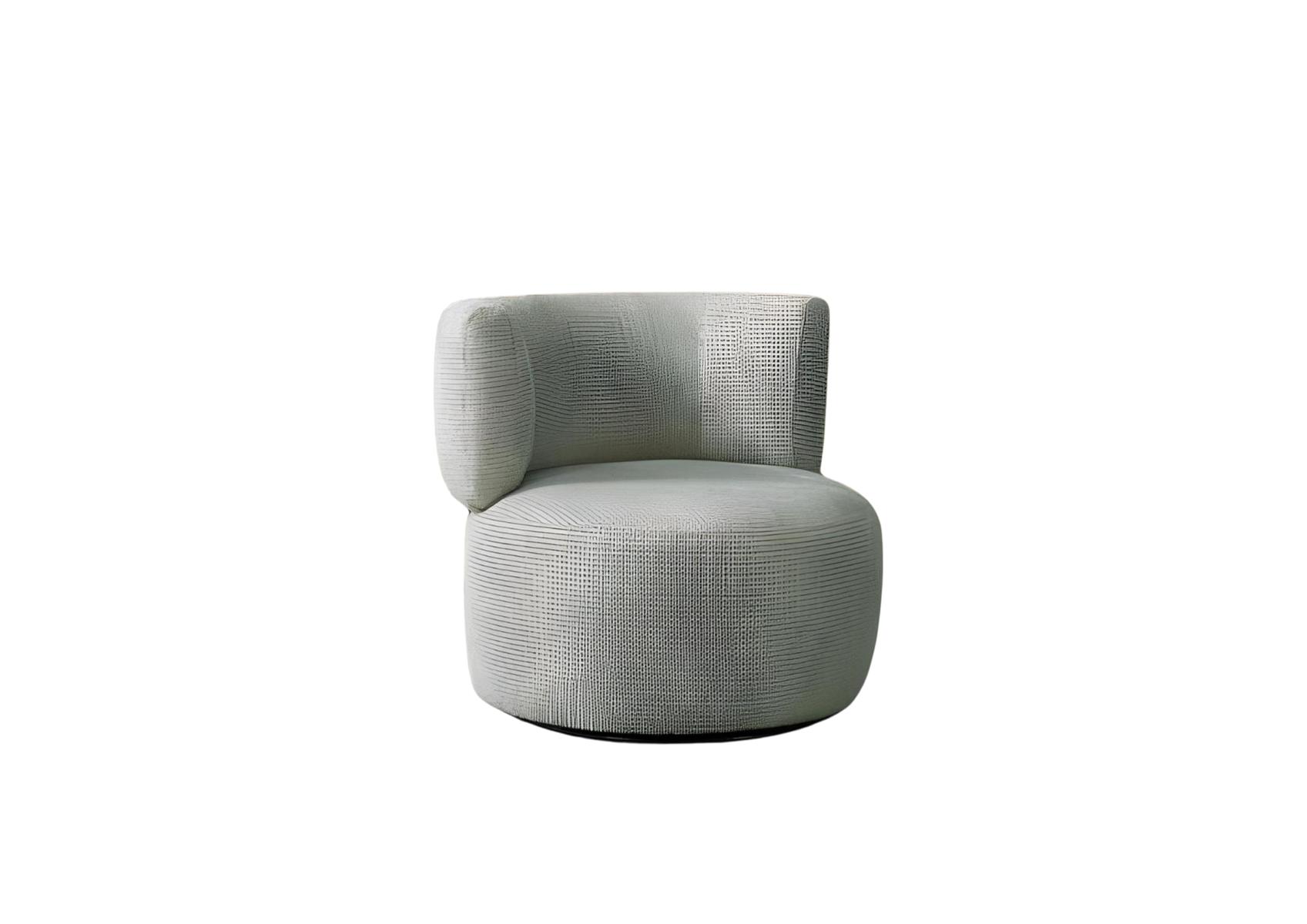 Designer Sessel 1 Sitzer Stoff Textil Luxus Modern Möbel Einsitzer Rund