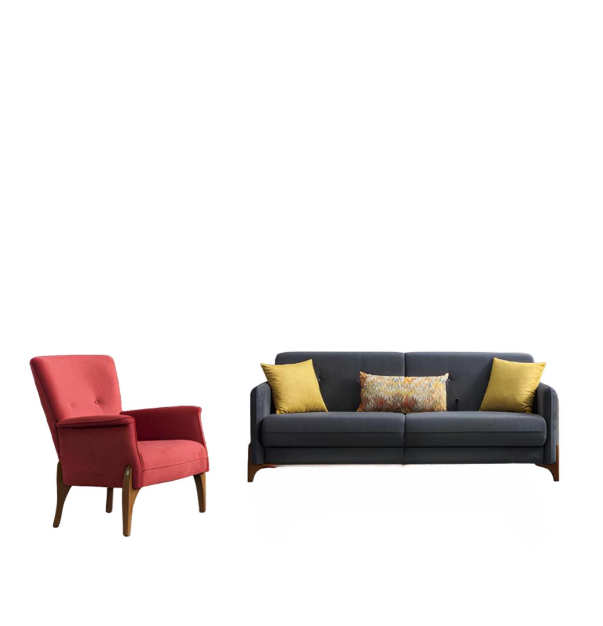 Design Sofa Sofagarnitur 3+1 Sitzer Set Sessel Garnitur Polstersofa Couch Sofas