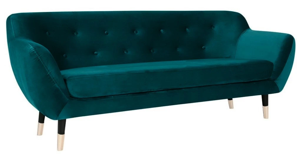 Grün Sofa Wohnzimmer Design Couchen Polster Stoff Sofas Dreisitzer Chesterfield