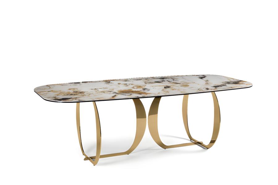 Tisch Modern Beige Luxus Esstisch Küchentisch Rechteckiger Esszimmertisch