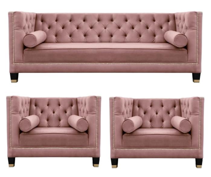 Sofagarnitur Luxus Set 311 Sessel Italienische Möbel Sitzer Couch Garnitur Neu