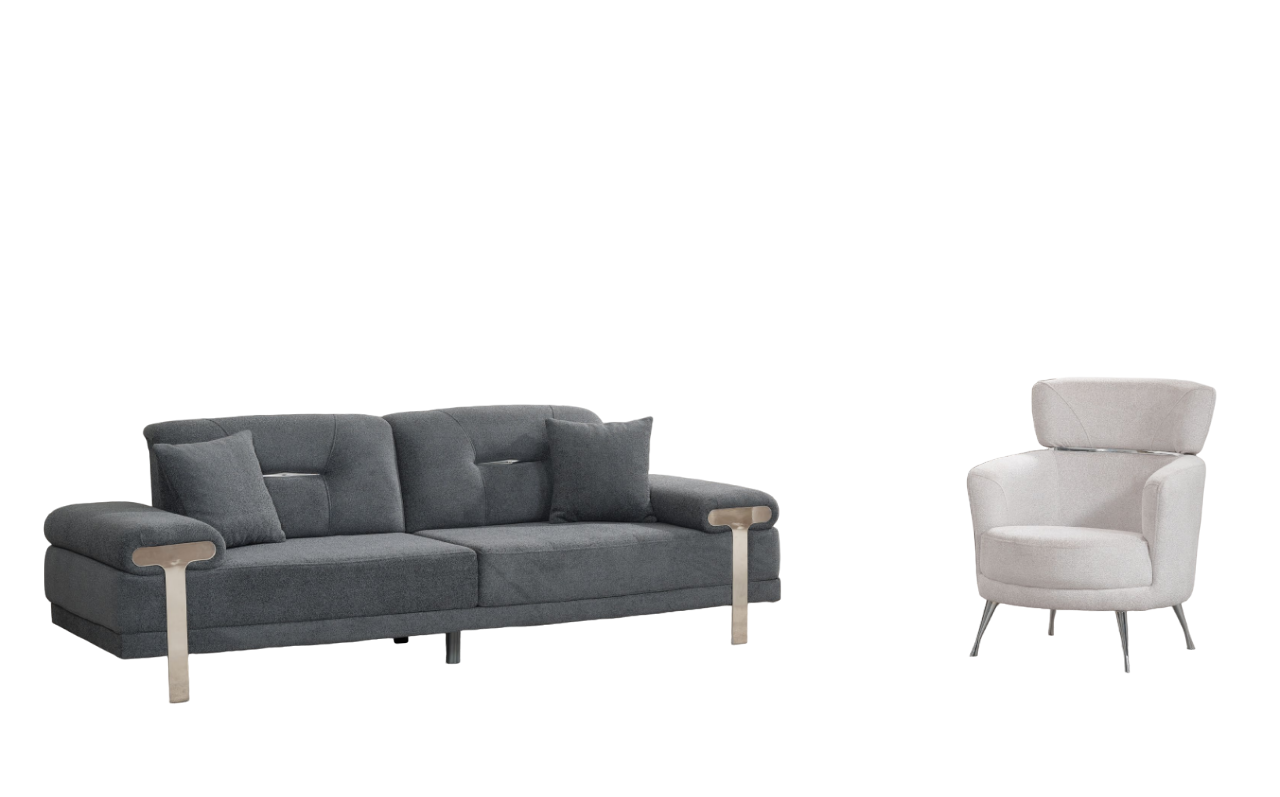Luxus Sofagarnitur 3+1 Sitzer Couch Polster Dreisitzer Set Textil 2tlg Sofort