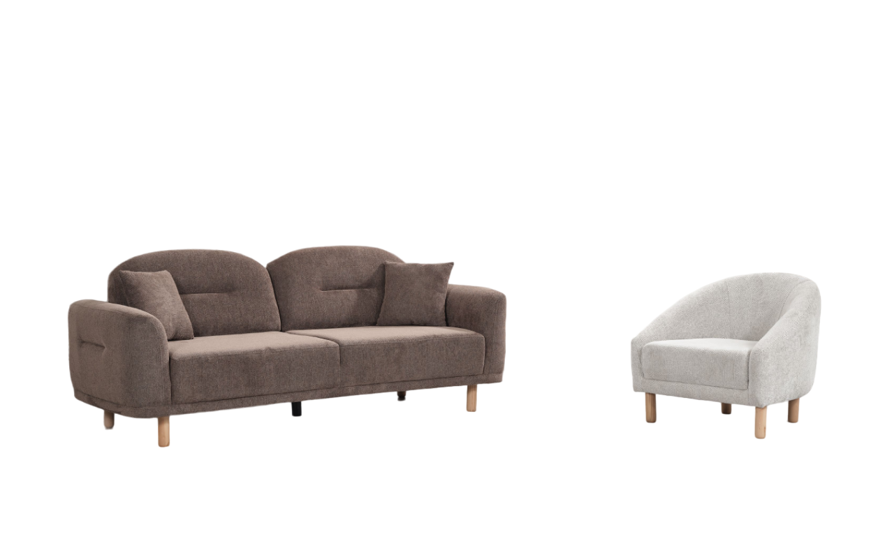 Moderne Sofagarnitur Sessel Textil Sofa Luxus Komplett Luxus 3+1 Sitz Sofas