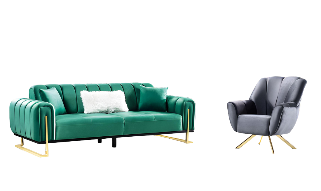 Garnitur Sofagarnitur Sofa Luxus Komplette Couchgarnitur 3+1 Sitzer Sessel