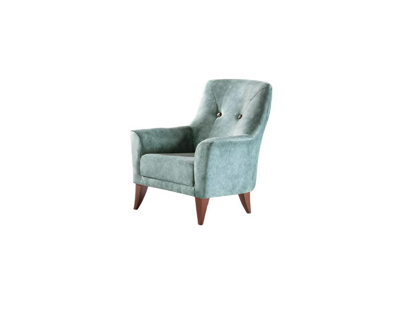 Design Sessel 1 Sitzer Luxus Relax Textil Türkis Sessel in Wohnzimmer
