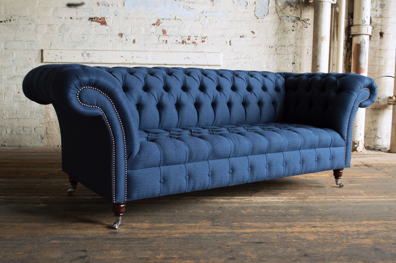 Design Sofa Chesterfield Luxus Klass Couch Polster Garnitur Leder Textil Neu 102