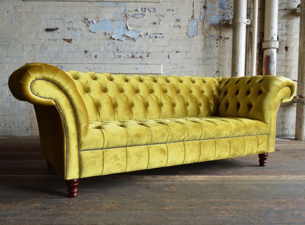 Chesterfield Design Luxus Polster Sofa Couch Sitz Garnitur Leder Textil Neu #185