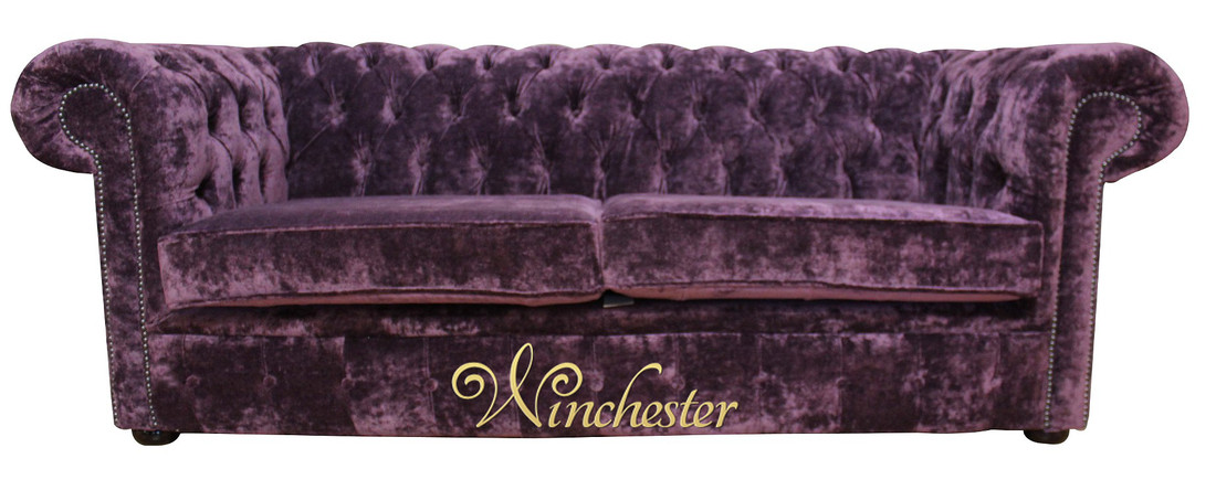 Chesterfield Design Luxus Polster Sofa Couch Sitz Garnitur Leder Textil Neu #245