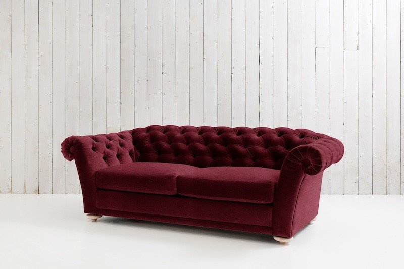Chesterfield Design Luxus Polster Sofa Couch Sitz Garnitur Leder Textil Neu #153