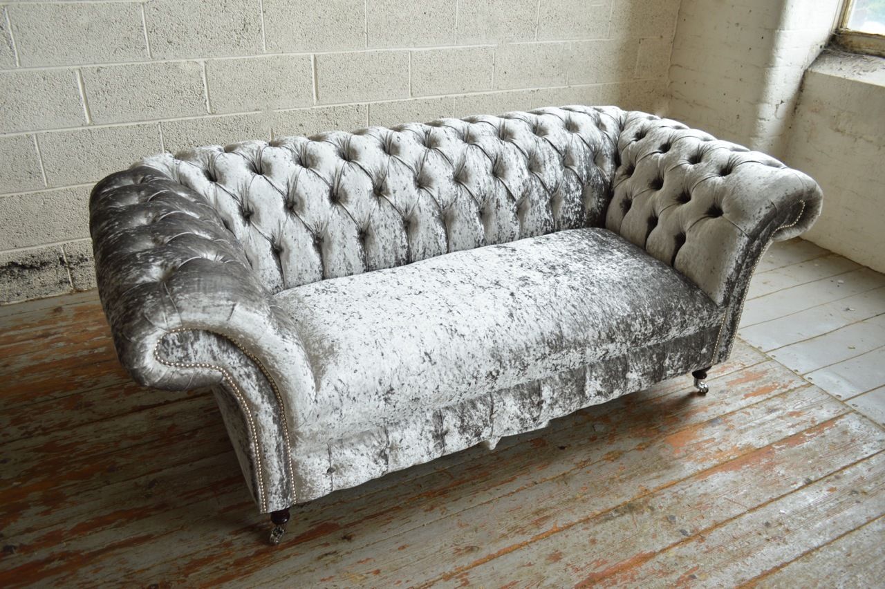 Chesterfield Sofa Couch Polster Sofas Klassischer 2 Sitzer Textil Winchester U3