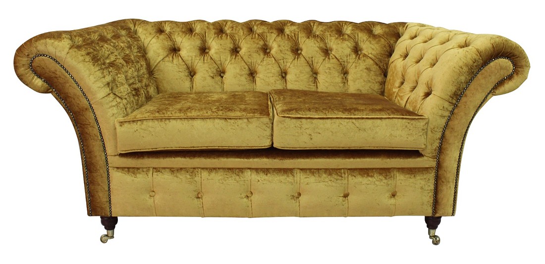 Chesterfield Design Luxus Polster Sofa Couch Sitz Garnitur Leder Textil Neu #232