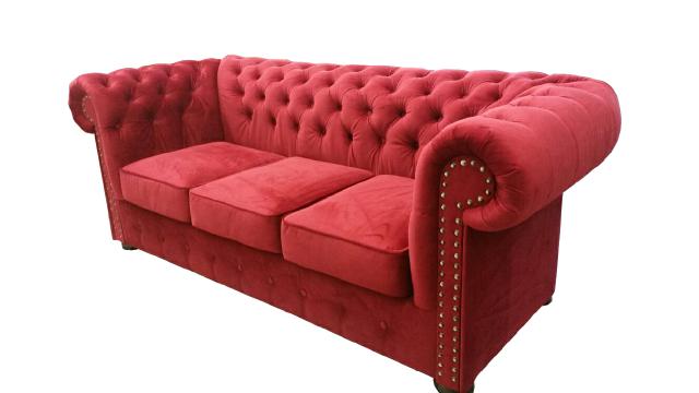 Chesterfield Sofa Couch Polster Textil Stoff 3er Garnitur Designer Sofas Couchen