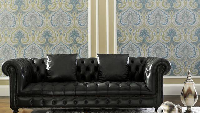 Chesterfield William Couch Sofa Polster 3 Sitz Klassische Couchen Textil Leder