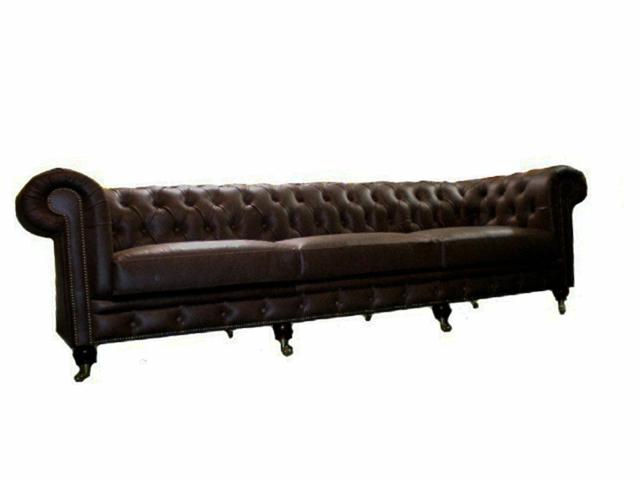 XXL Big Chesterfield Big Sofa 275cm 5Sitz Polster Couch Deisgner Leder Neu C.10