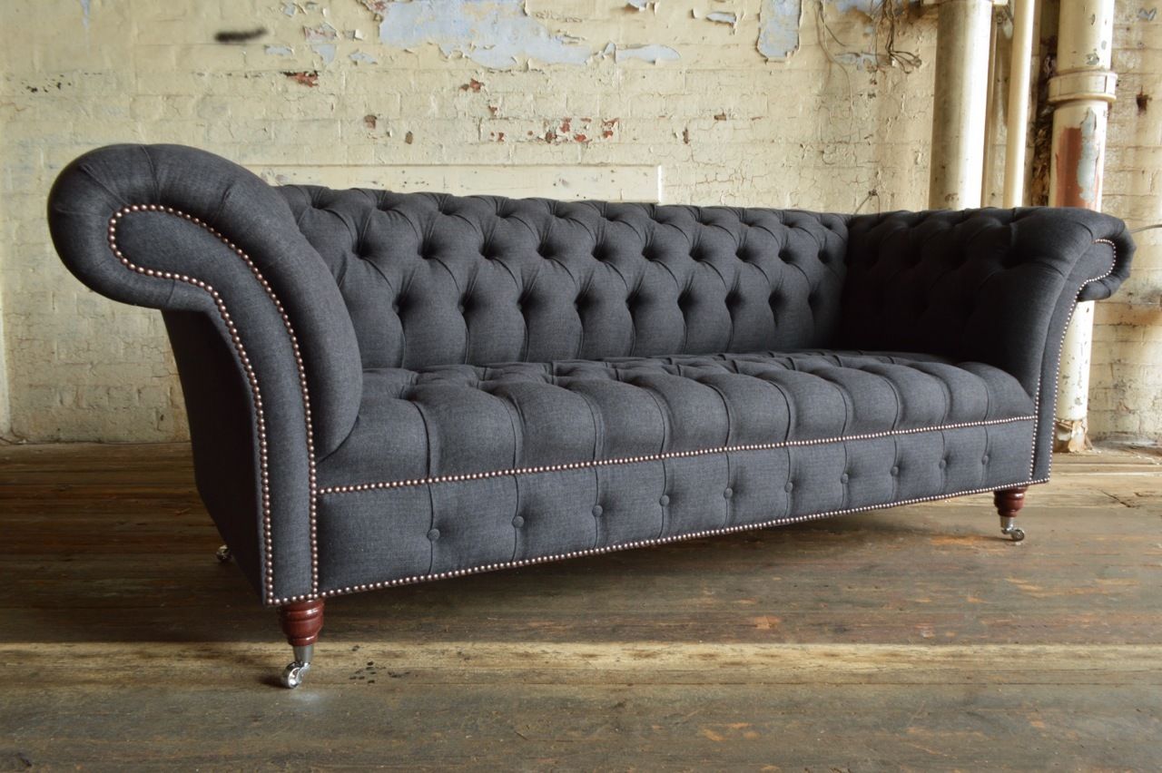Chesterfield 3 Sitzer XXL Polster Sitz Couch Sofa Garnitur Big Couchen 2016-39-