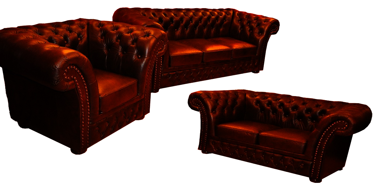 Chesterfield Sofa Couch Polster Sofagarnitur 3+2+1 Klassische Sitz Garnitur Neu
