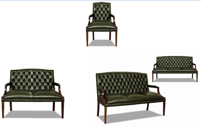 Sofagarnitur 3+2+1 Ledersofa Couch Sofa Garnitur Chesterfield Englischer Stil
