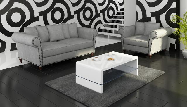 BIG SOFA XXL CHESTERFIELD TEXTIL SOFA COUCH 250cm POLSTER GARNITUR DESIGN NEU