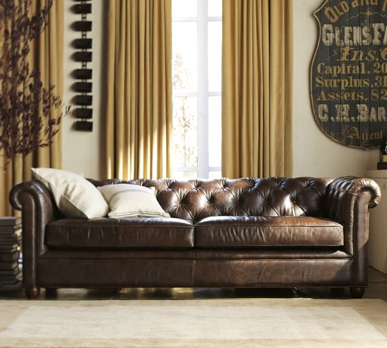 Chesterfield 3 Sitzer 100% Vollleder Antik Polster Couch Garnitur Echtleder Neu