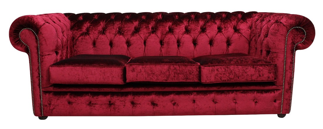 Chesterfield Design Luxus Polster Sofa Couch Sitz Garnitur Leder Textil Neu #251