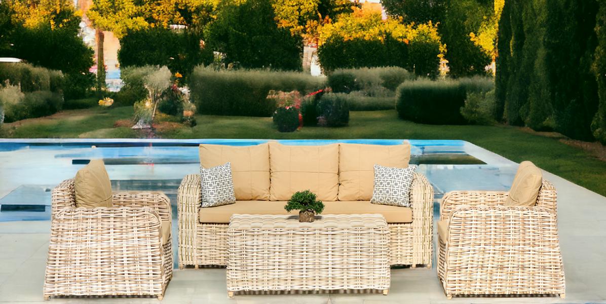 Set GartenMöbel Sofa Sessel Couchtisch Ästhetik Bequemlichkeit Praktikabilität