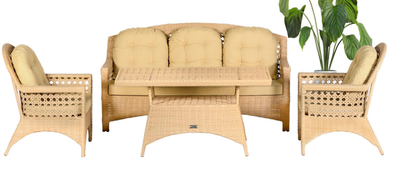 GartenMöbel Set4tlg Sofagarnitur Terrasse Sofa Couchtisch Benutzerfreundlichkeit