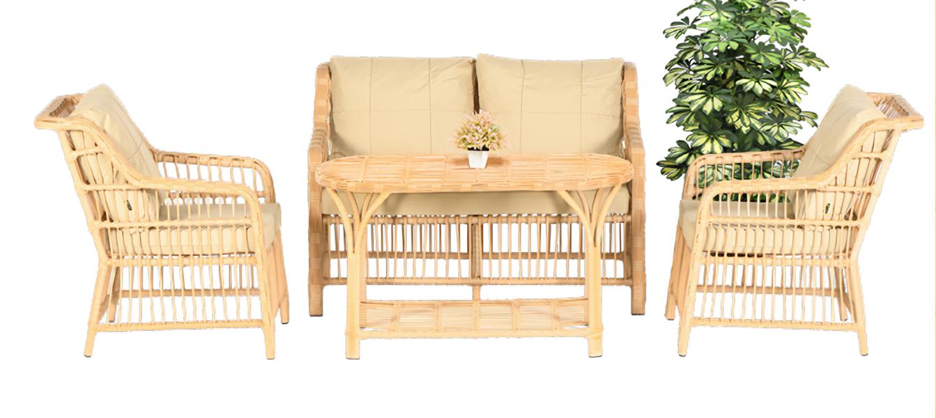 4tlg. Set Garten Möbel Sitzmöbel Sofagarnitur Terrasse Tisch Sofa Couch Modern