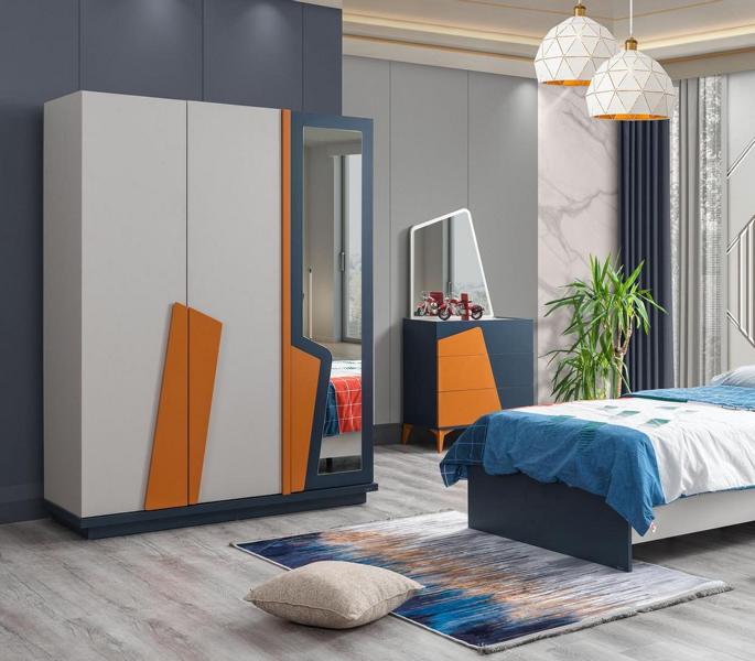 Komplett Jugendzimmer Set Kleiderschrank Kommode Top-Qualität Möbel Luxus