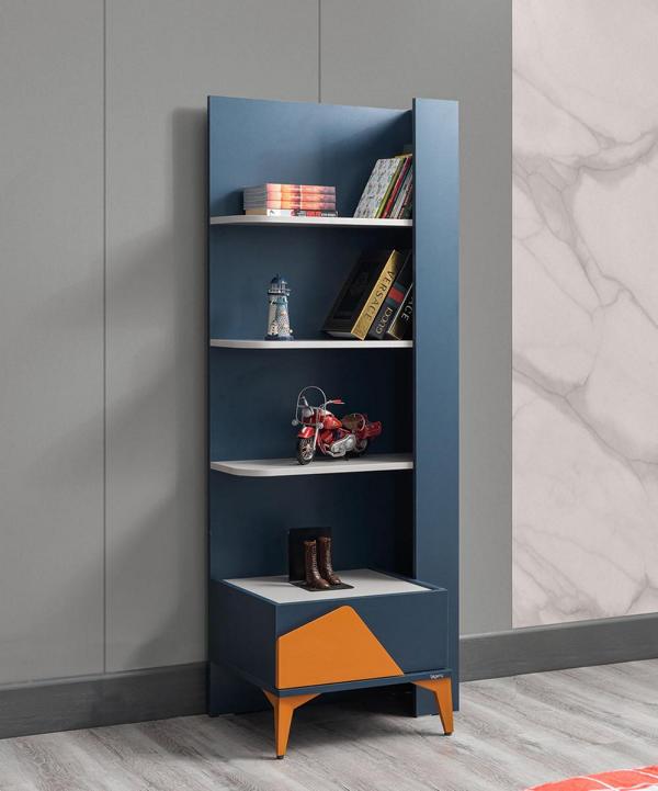 Regal Schrank Bücherregal Schränke Mehrzweck Top-Qualität Möbel Blau Modern