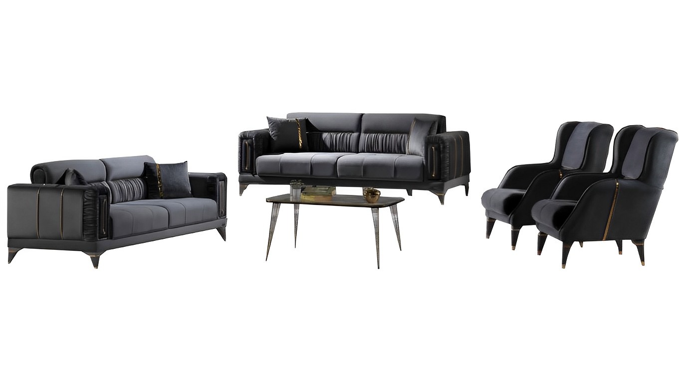 Wohnzimmermöbel Set Sofa 3+3+1+1 Sitzer Moderne Wohnzimmermöbel 4tlg Design