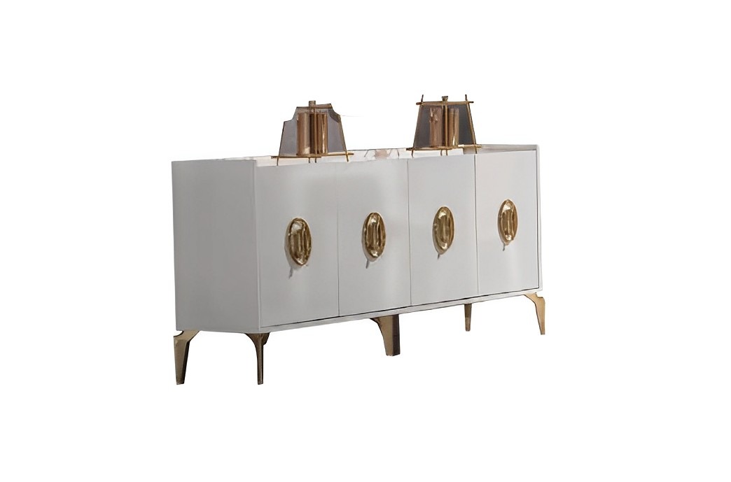 Sideboard Designer Lowboard Moderne Möbel Kommode Schrank Weiß Anrichte