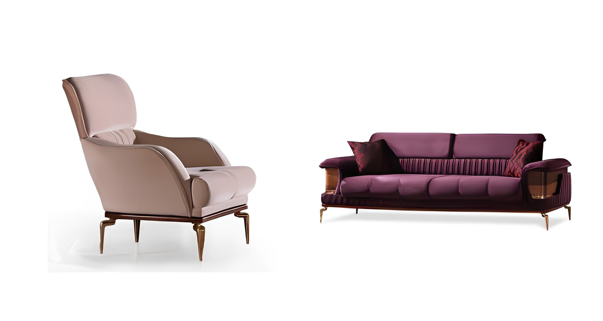Wohnzimmer Set Sofa 3+1 Sitzer Moderne Möbel Couch Möbel Luxus Design 2tlg