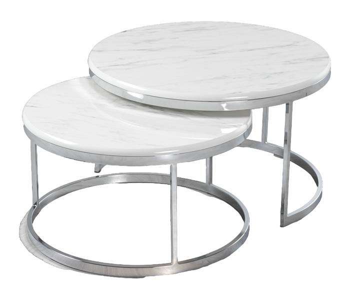 Couchtisch Luxus Weiß Design Metall Elegantes Möbel Wohnzimmer Couchtische