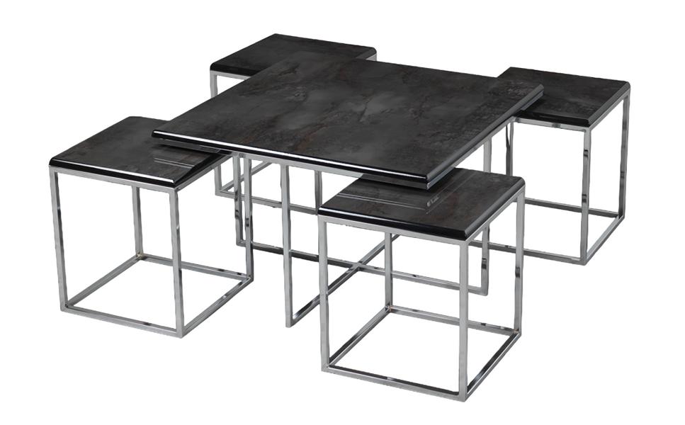 Couchtisch Luxus Design Metall Elegantes Möbel Wohnzimmer Schwarz Couchtische