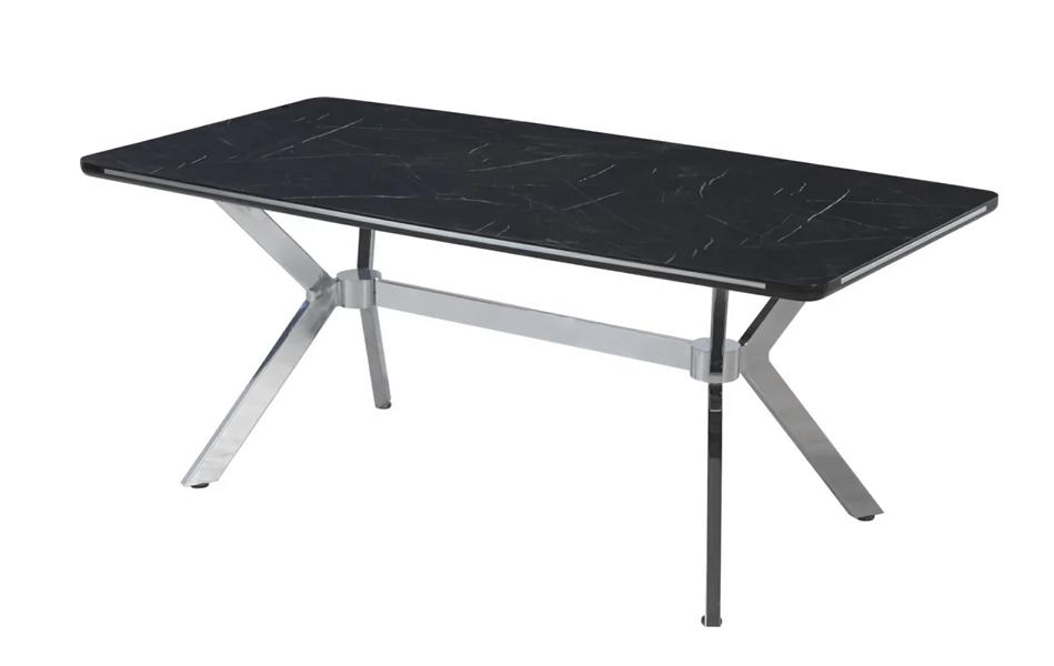 Luxus Esstisch Ausziehbar Esszimmer Tisch Metall Schwarz Tische Esstische Möbel