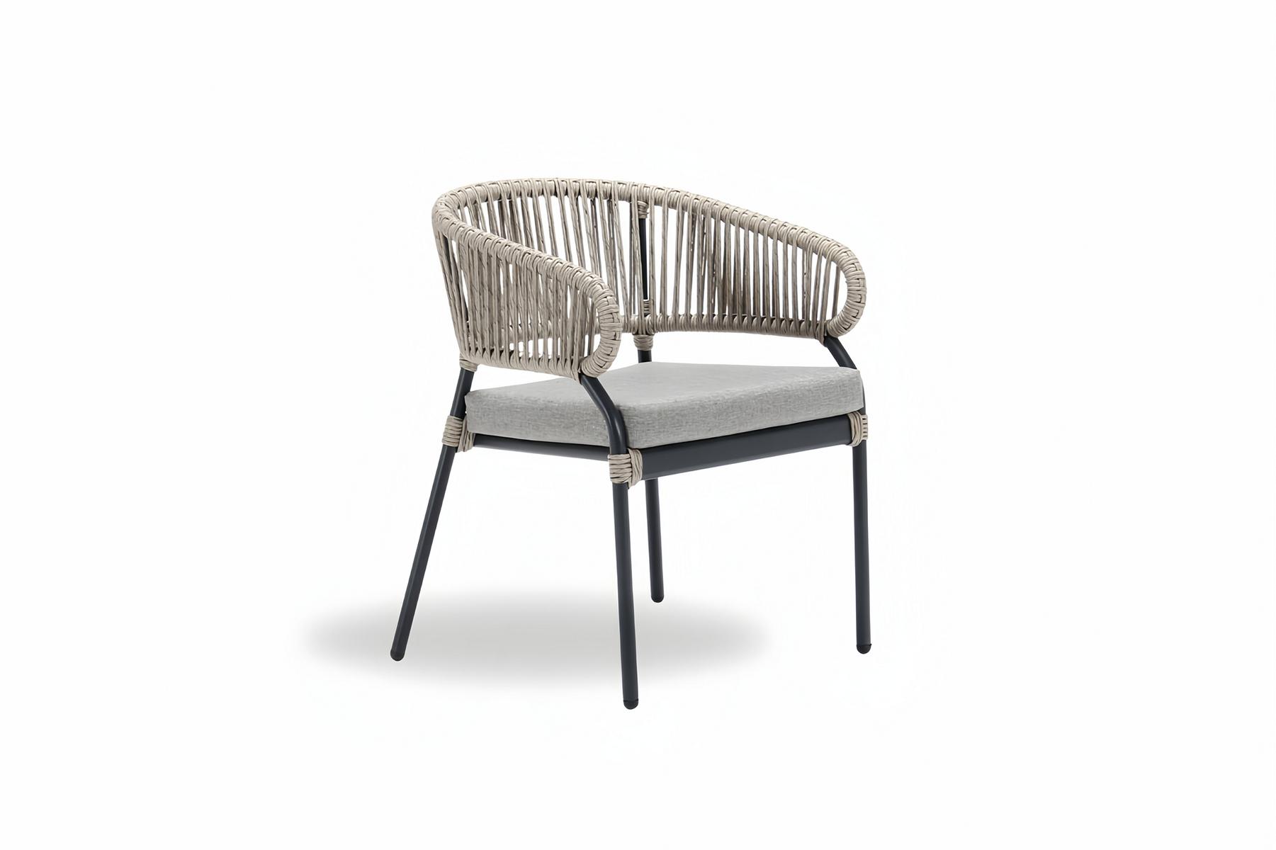 Gartensessel Rattansessel Hochwertig Rattansessel grau modern luxus Stil