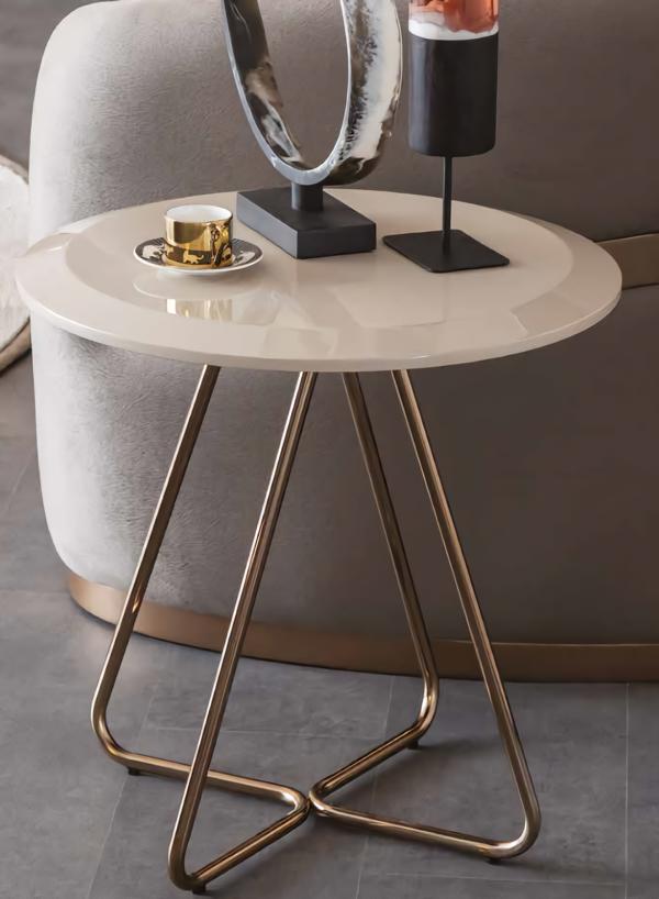 Beistelltisch Couchtisch Runder Sofatisch Kaffeetisch Tisch Hochglanz