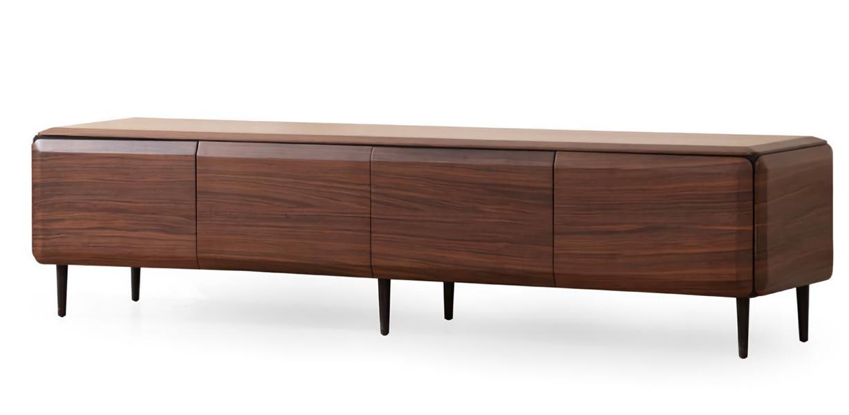TV-Ständer Lowboard braunes Holz modern stilvolles Sideboard fürs Wohnzimmer