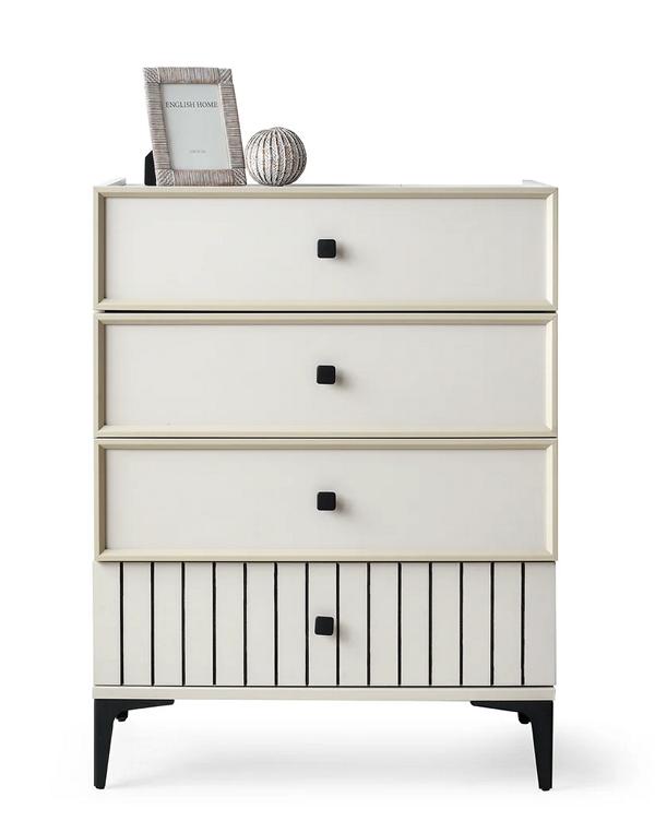 Kommode Modernes Design Elegante Schwarze Akzente Stauraum Stilvolles Möbel