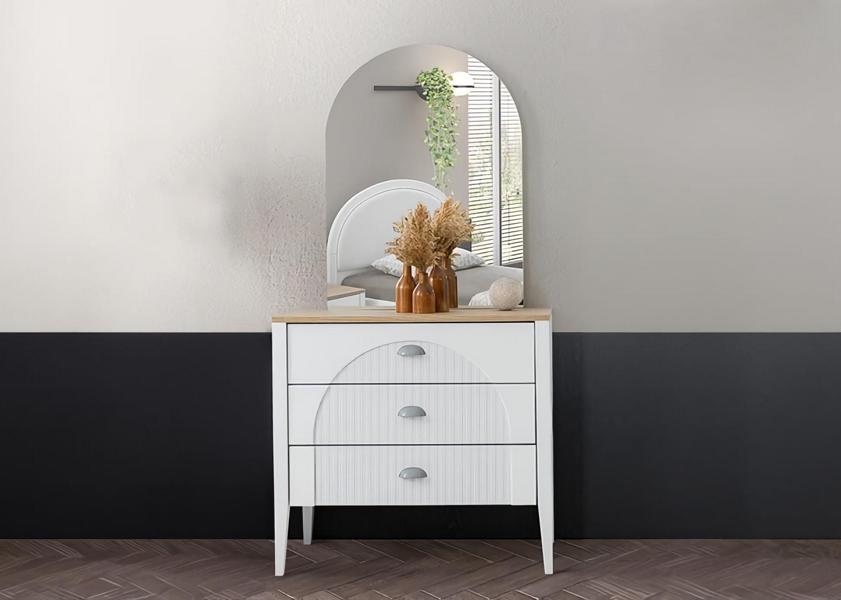 Stilvolle Kommode mit Spiegel Modernes Design Weiß für Elegantes Wohnen