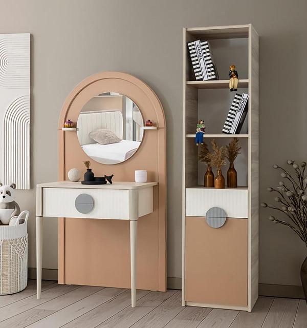 Set Schminktisch Bücherregal Stilvolles Design Modernes Wohnambiente Möbel