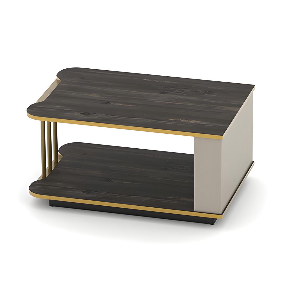 Couchtisch Beistelltisch Arbeitszimmer Tisch Sofatisch mit Regal Büromöbel