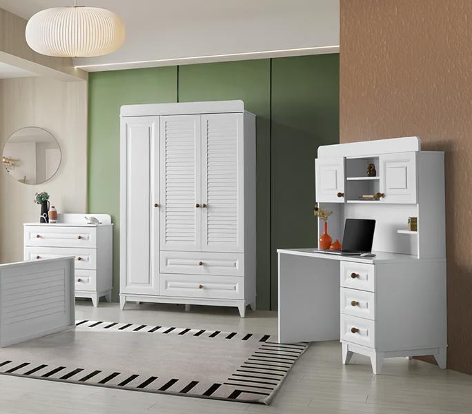 Möbel Set Kleiderschrank Kommode Schreibtisch Kinderzimmer Schränke