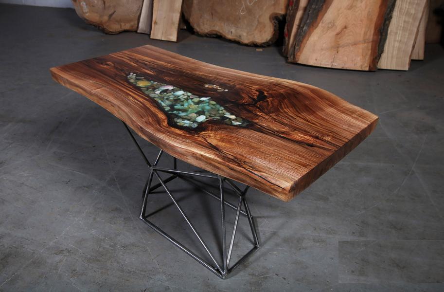 Couchtisch Braun Modern Design Holz Rechteckig Hochwertig Möbel Wohnzimmer