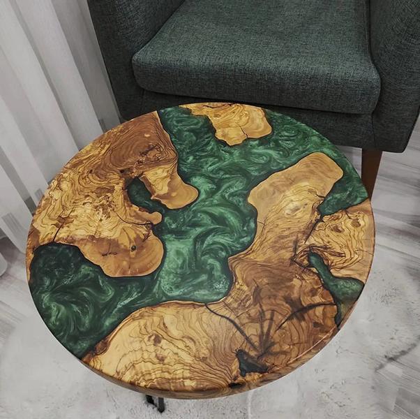 Couchtisch Braun Rund Luxus Design Hochwertig Holz Möbel Wohnzimmer Couchtisch