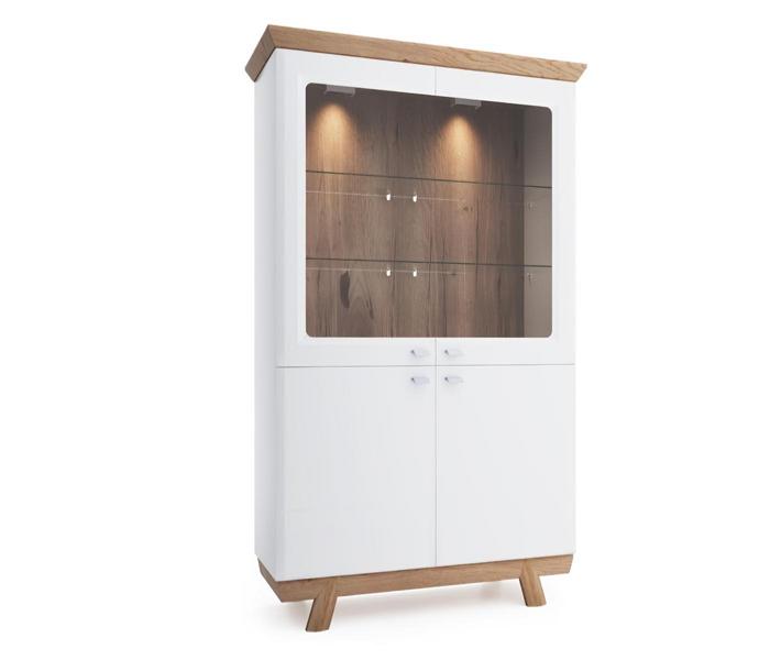 Vitrine Glasvitrine Glasschrank Massivholzschrank Hochschrank Schrankvitrine